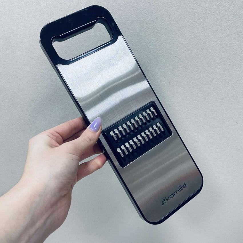 Терка Kamille KM-3005 со съемными насадками из нержавеющей стали 29,5х10,3х2 см 6 пр. (2389471779) - фото 3