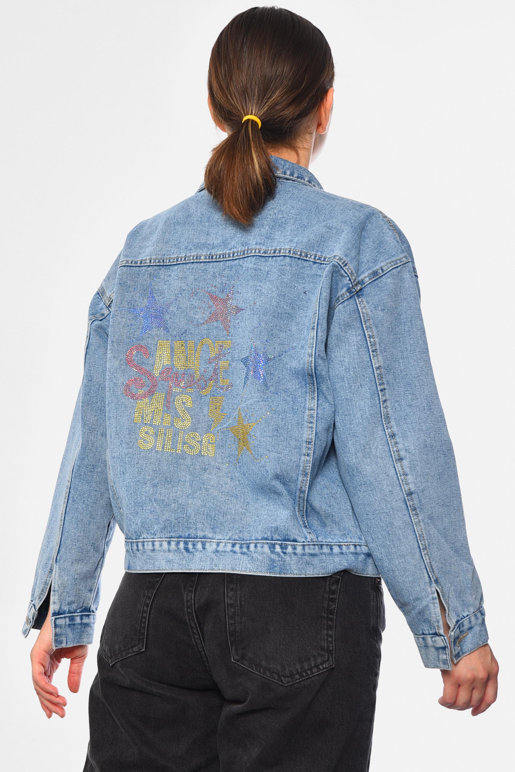 Джинсовка женская 2XL Синий (184229) - фото 3 Джинсовка женская 2XL Синий (184229) - фото 3