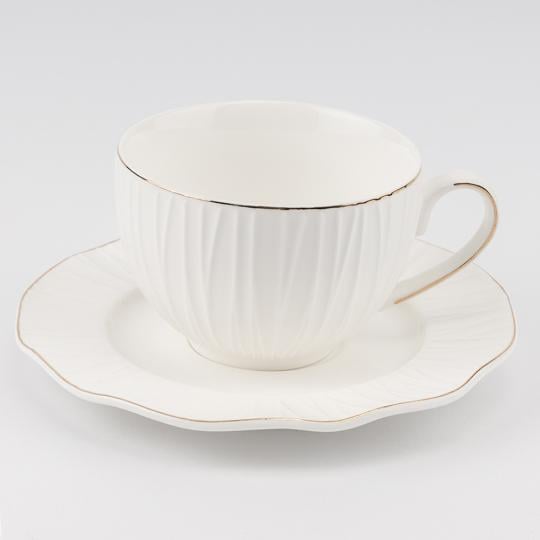 Набор чашек с блюдцами Жемчужная грация 230 мл на 6 персон (90906) - фото 2