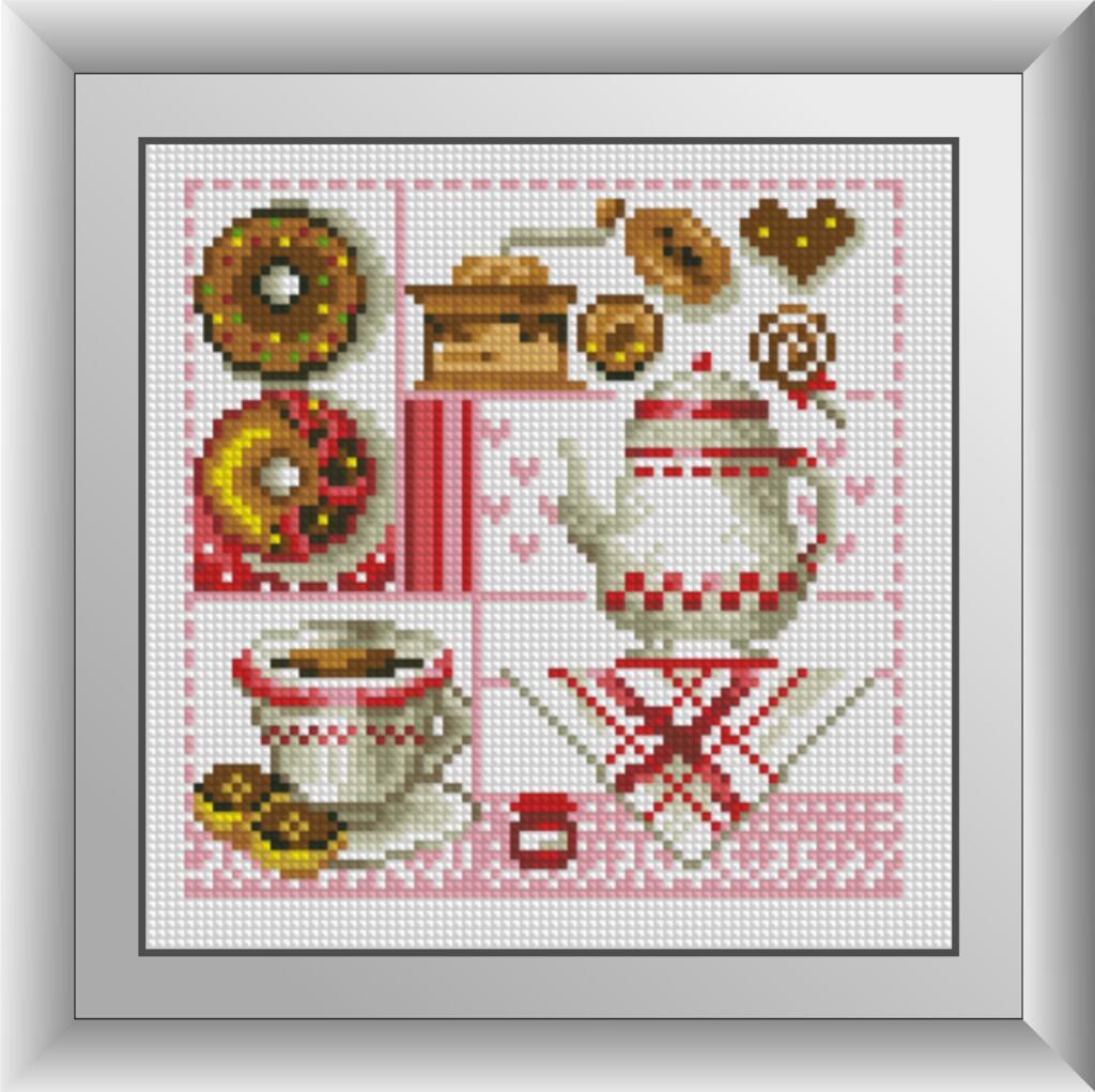 Алмазная мозаика Dream Art Кофе и пончики 21x21 см (DA.30422)