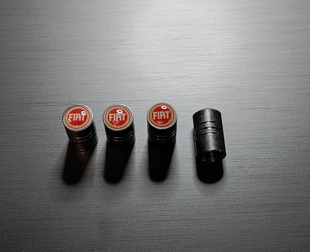 Колпачки на ниппель с логотипом Fiat металлические (1932687715)