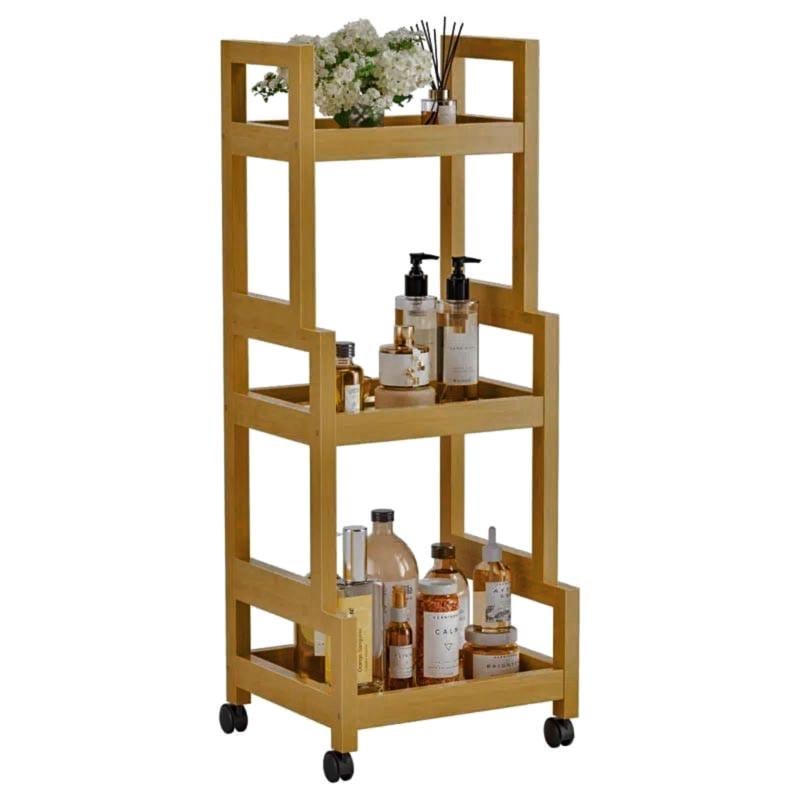 Этажерка для ванной из дерева на колесиках Диполи Сиена (АБТ-003405)
