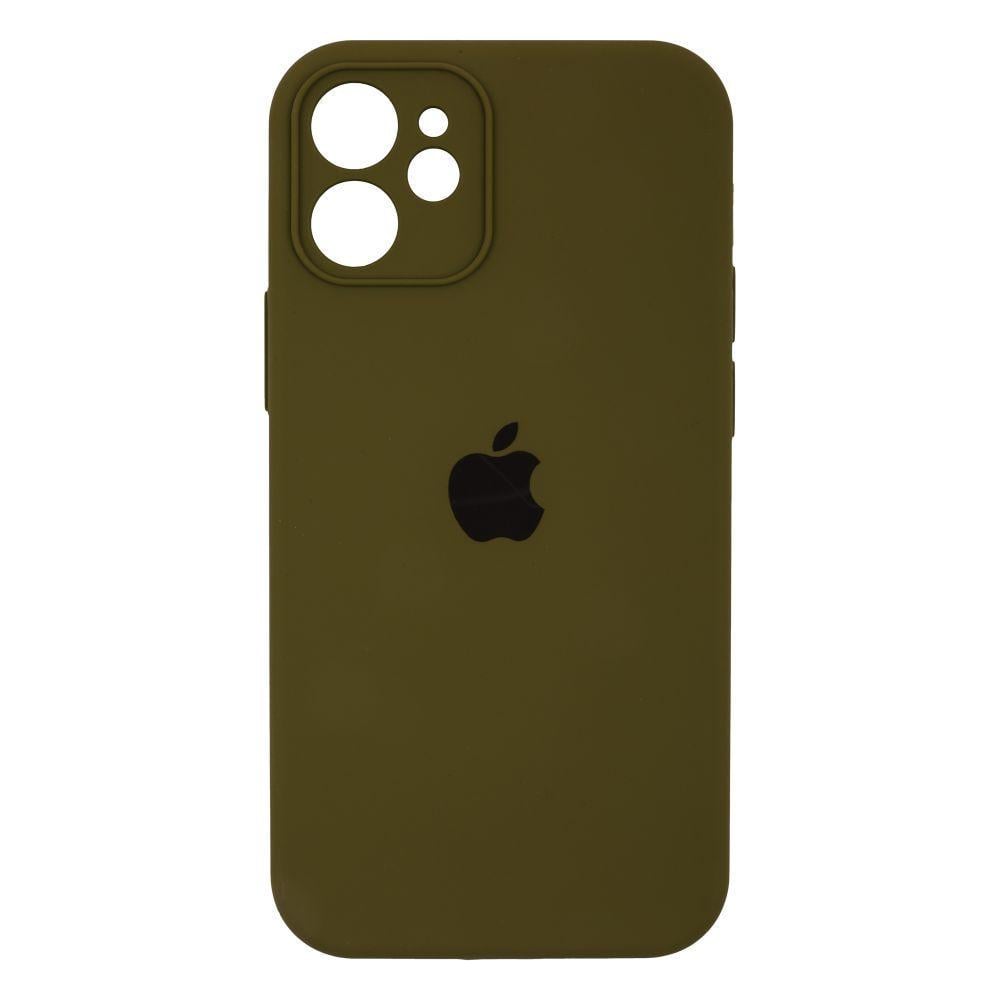 Силіконовий Чохол Epic Silicone Case Закрита камера для iPhone 12 Mini Army Green