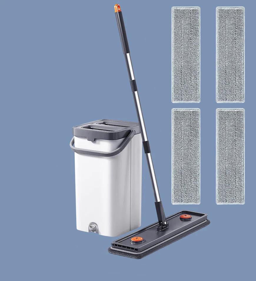 Набор швабра и ведро с отжимом Joybos Z87 с четырьмя сменными насадками (JBS-GGL-S06-40-JWT4P)