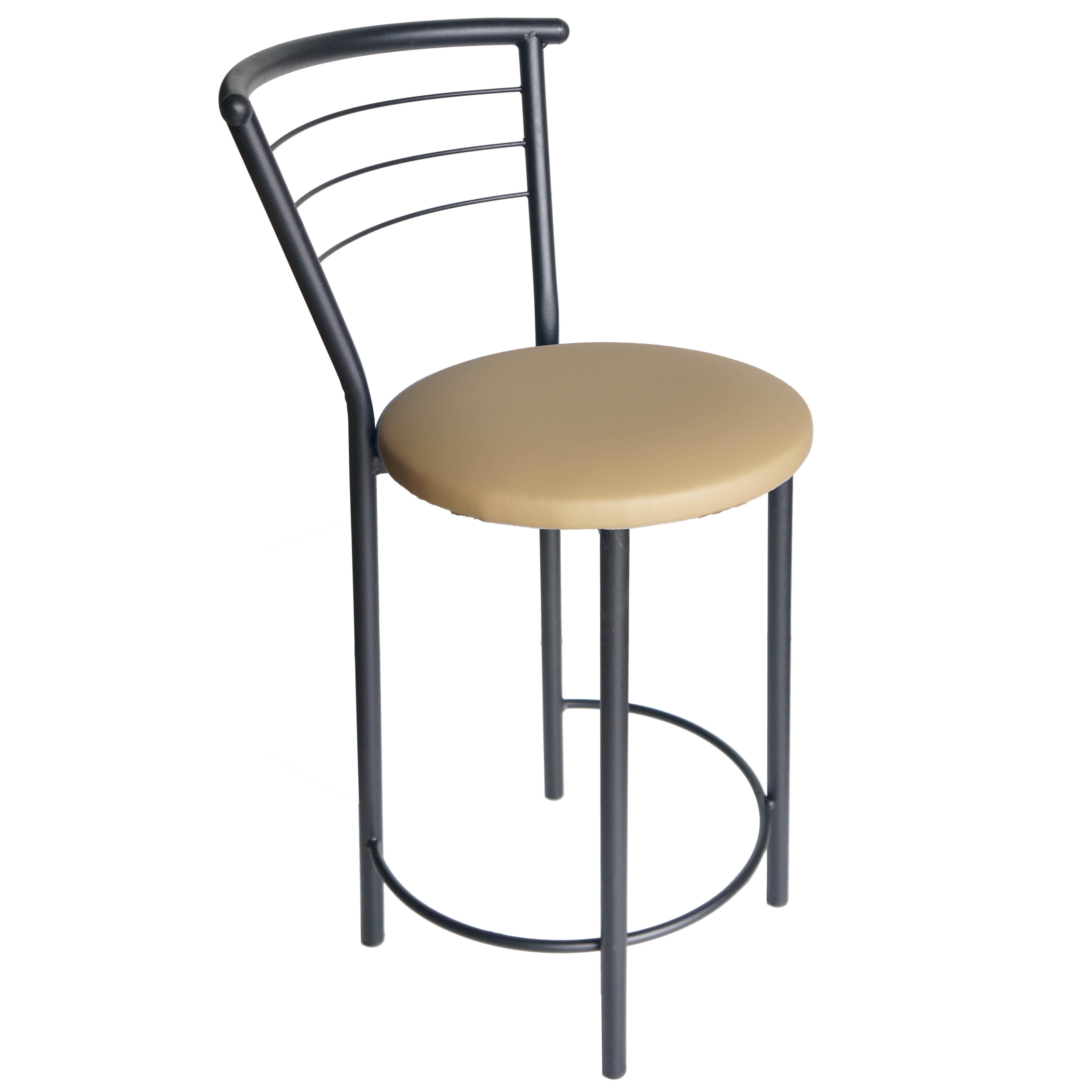 Полубарный стул АНТ Марко кожзаменитель Черный/Бежевый (U24441-09)