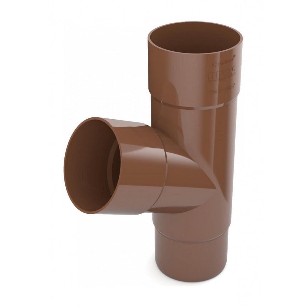 Тройник трубы BRYZA 90/90/90 мм Коричневый (8017)
