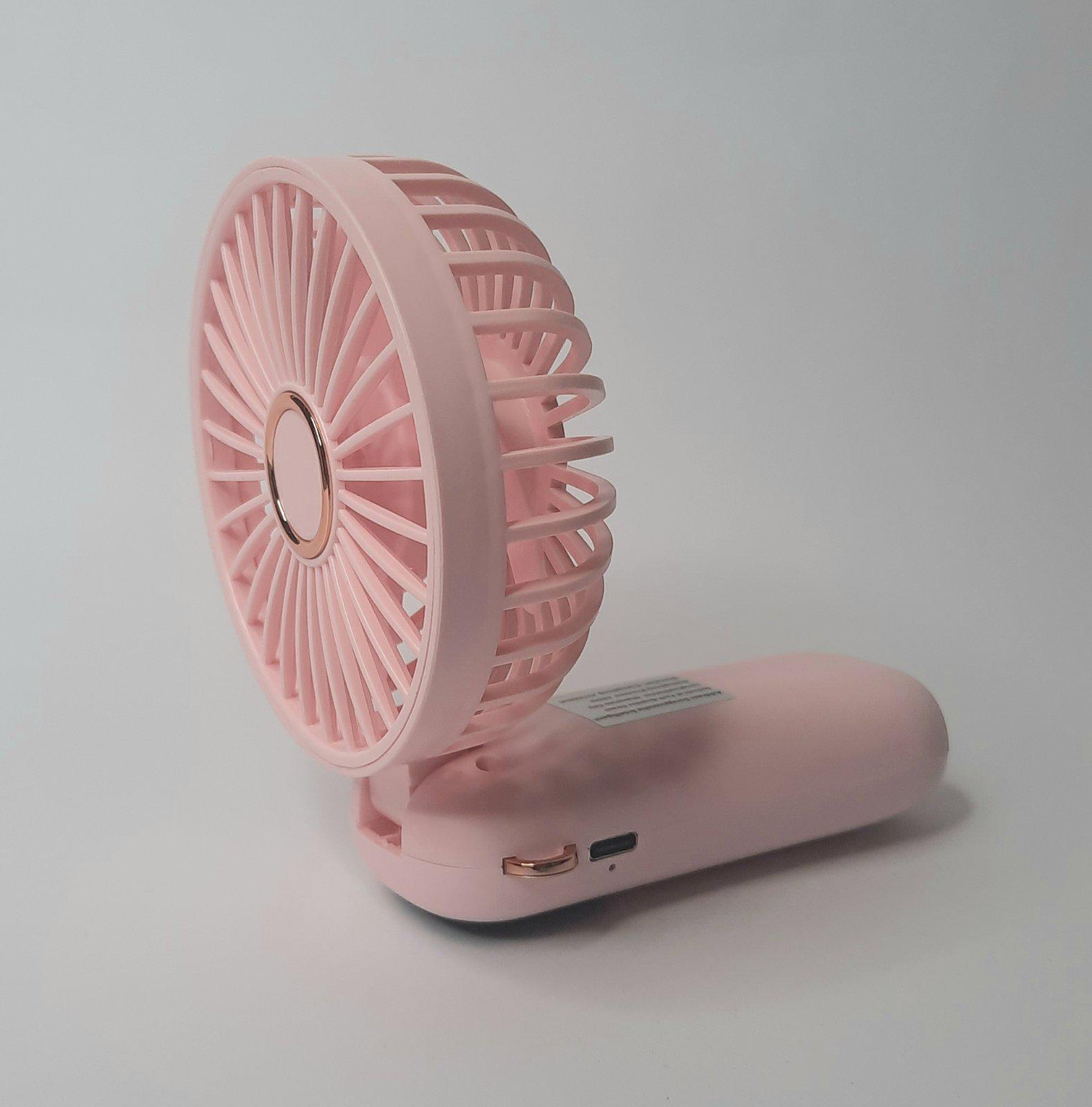 Вентилятор ручной от USB и аккумулятора Fan Розовый (Y6) - фото 6