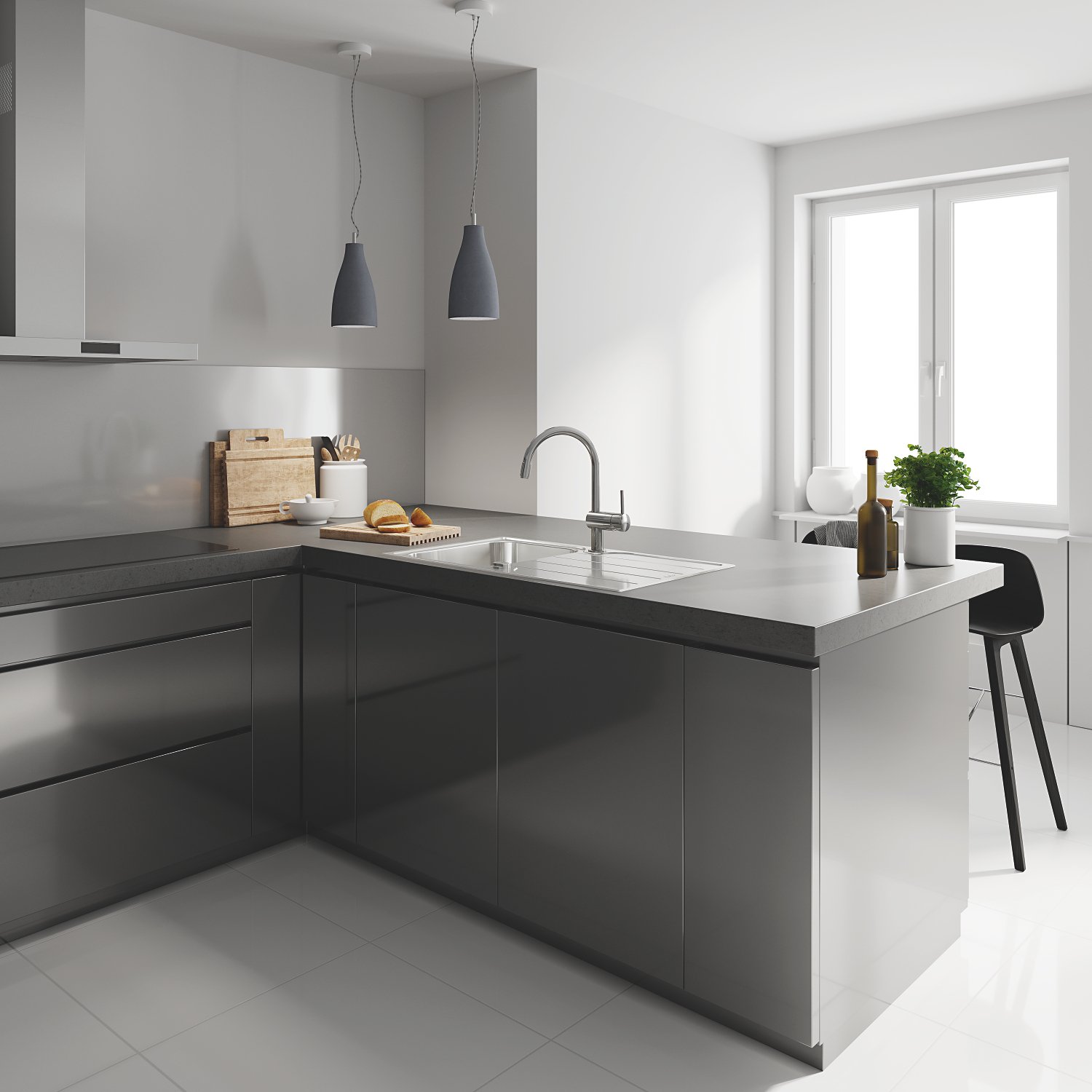 Змішувач для кухні Grohe Minta з висувним виливом(32918000) - фото 3 Змішувач для кухні Grohe Minta з висувним виливом(32918000) - фото 3