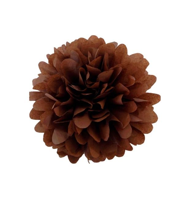 Помпон из бумаги тишью 30 см Шоколадный