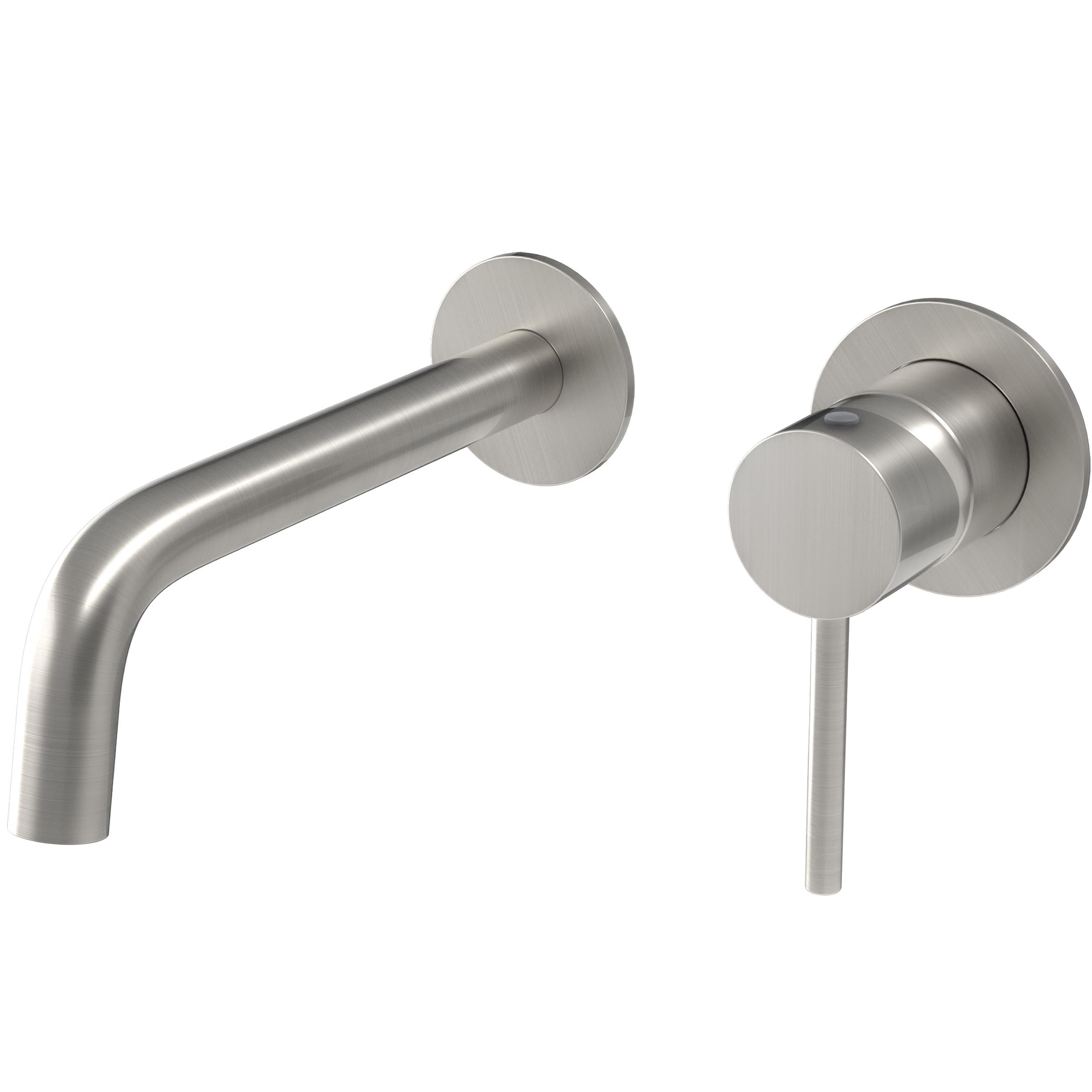 Смеситель Valaz Deva Acero Cepillado скрытого монтажа 21 см Стальной матовый (DV001-AC)