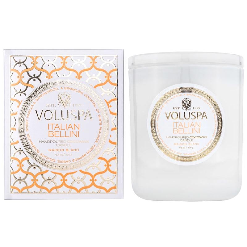 Свеча ароматическая Voluspa Maison Blanc Italian Bellini 270 г стакан с крышкой (111004534)