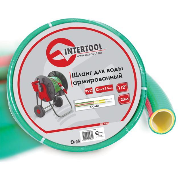 Шланг для воды Intertool GE-4103 4-х слойный 1/2" 20 м армированный PVC (122581)