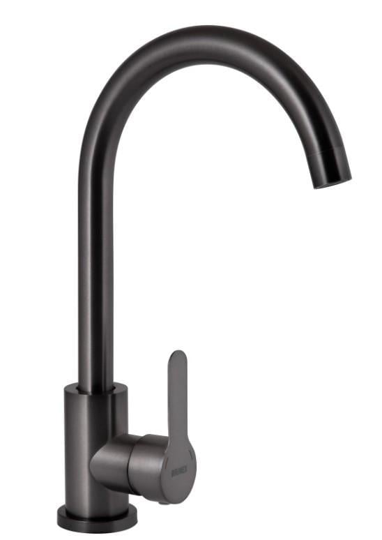 Смеситель для кухни Brinex Pure 015F U-образный Graphite (BRIPUR015FGRP) Смеситель для кухни Brinex Pure 015F U-образный Graphite (BRIPUR015FGRP)