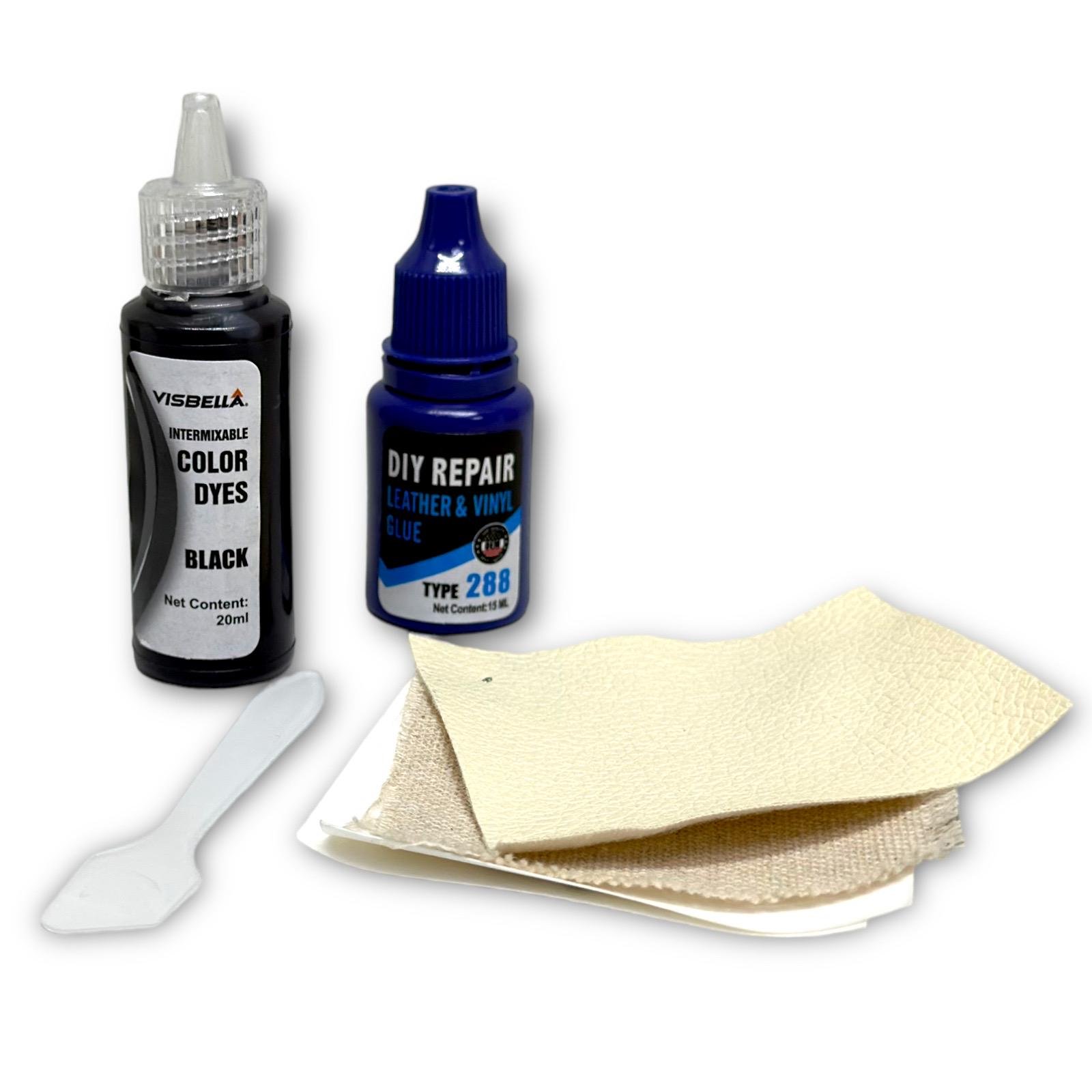 Набір VISBELLA DIY Leather and Vinyl Repair Kit Рідка шкіра/Клей для ремонту шкіри та вінілу Чорний - фото 2