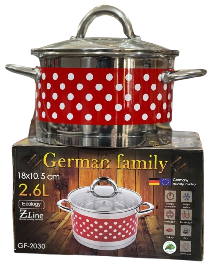 Каструля з товстим дном German Family GF-2030 з нержавіючої сталі 2,6 л (GF-2030) - фото 7