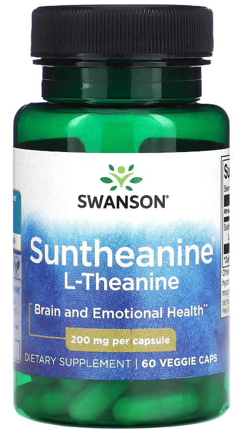 Аминокислота L-теанин Swanson Suntheanine L-Theanine 200 мг 60 капсул