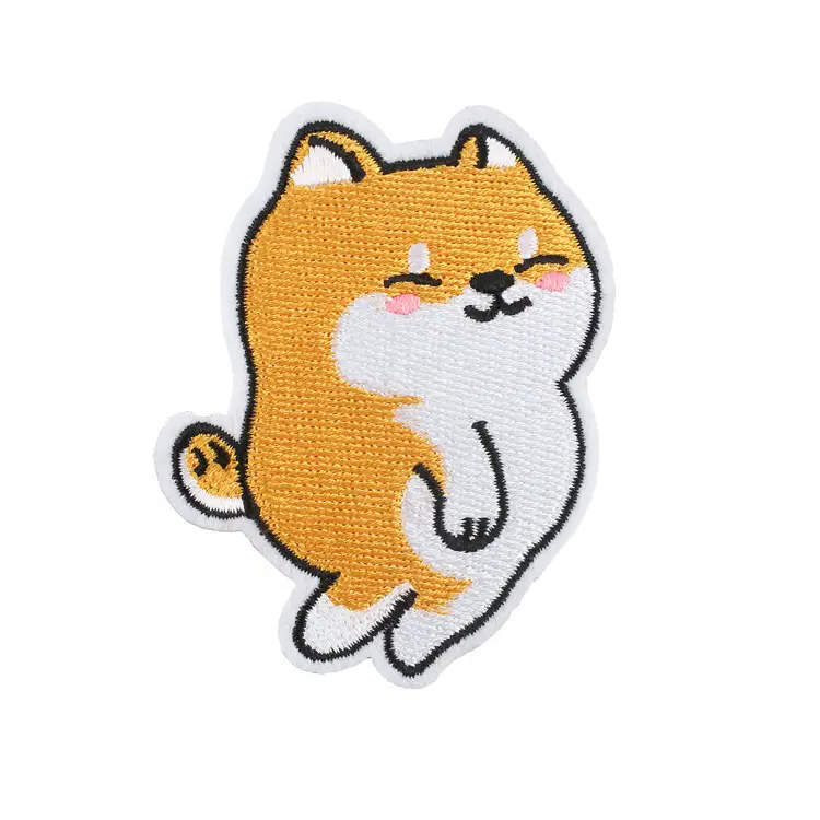 Термонаклейка на одежду для ремонта и декора Собачка Желтая с белым (30763544)