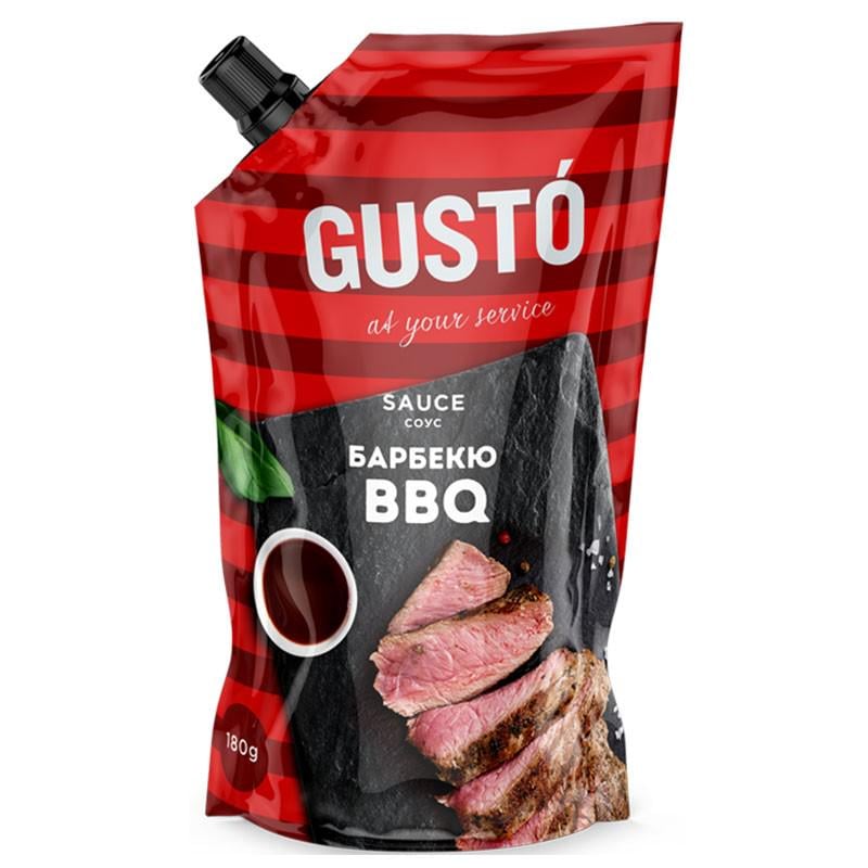 Соус Gusto Барбекю/BBQ томатный 180 г дой-пак