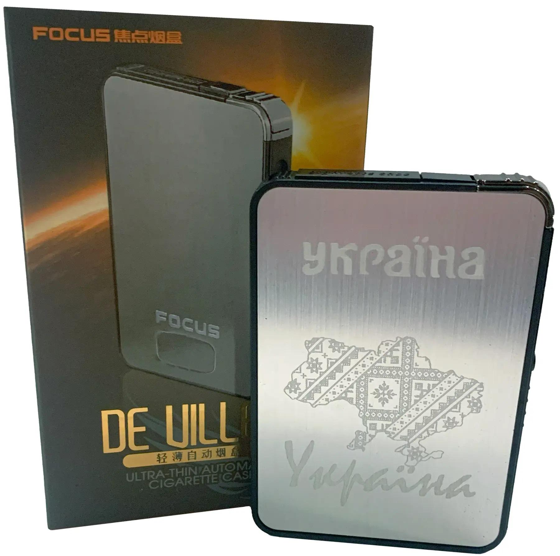 Портсигар Ukraine Карта с зажигалкой металлический (hl-427-7)