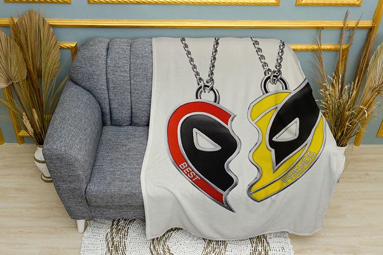 Плед Deadpool and Wolverine Best friends forever Marvel плюш однослойный 135х150 см (113421)