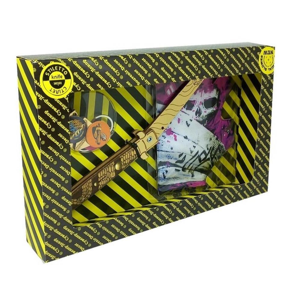 Игровой набор Box Стилет Viper нож и перчатки (ID-180-D-293)