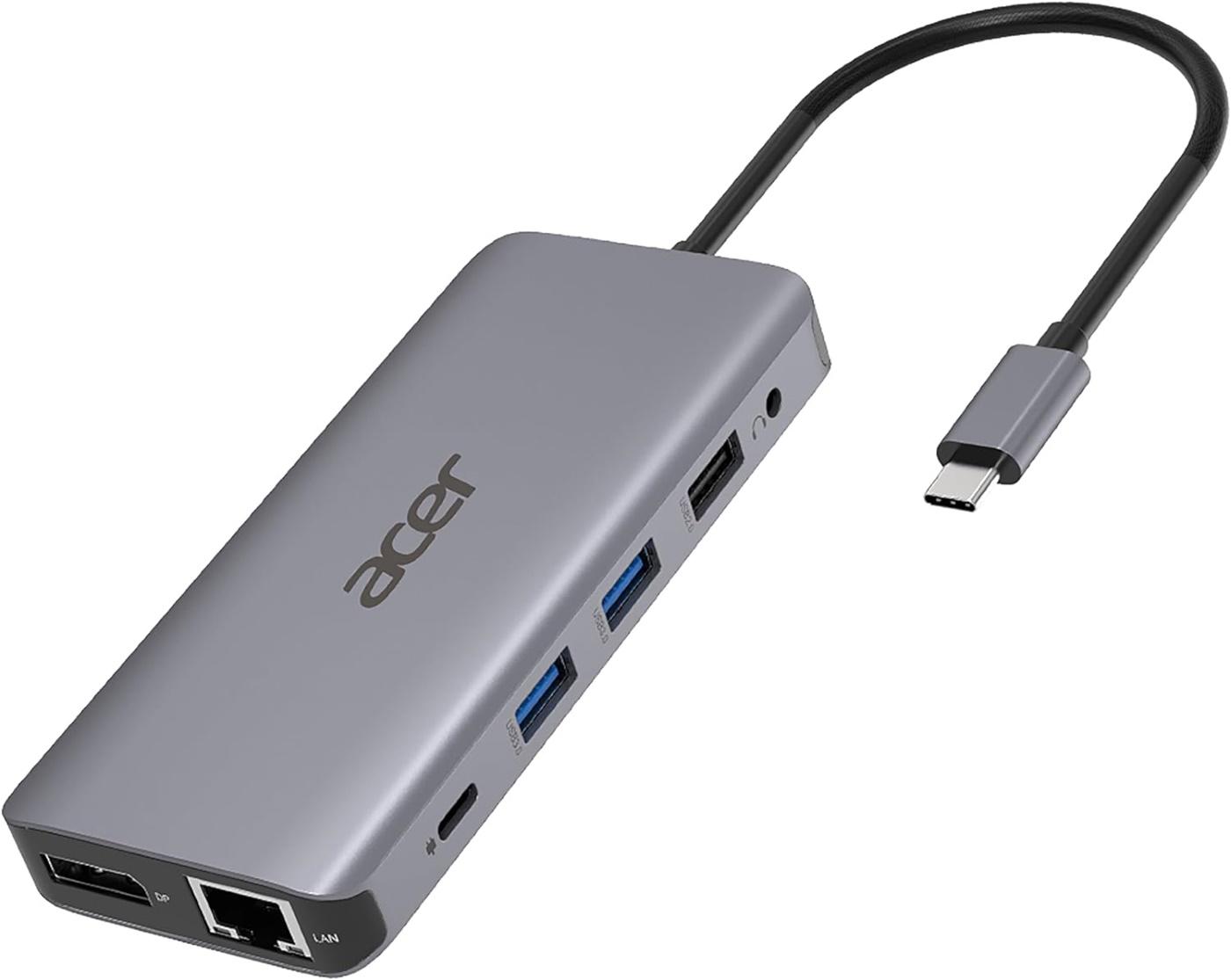 Док-станция для ноутбука Acer USB-C - 2xUSB-A Серый (HP.DSCAB.009)