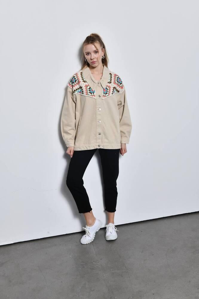 Пиджак Veto Jeans VT2369x65 женский S Бежевый (187995) - фото 2