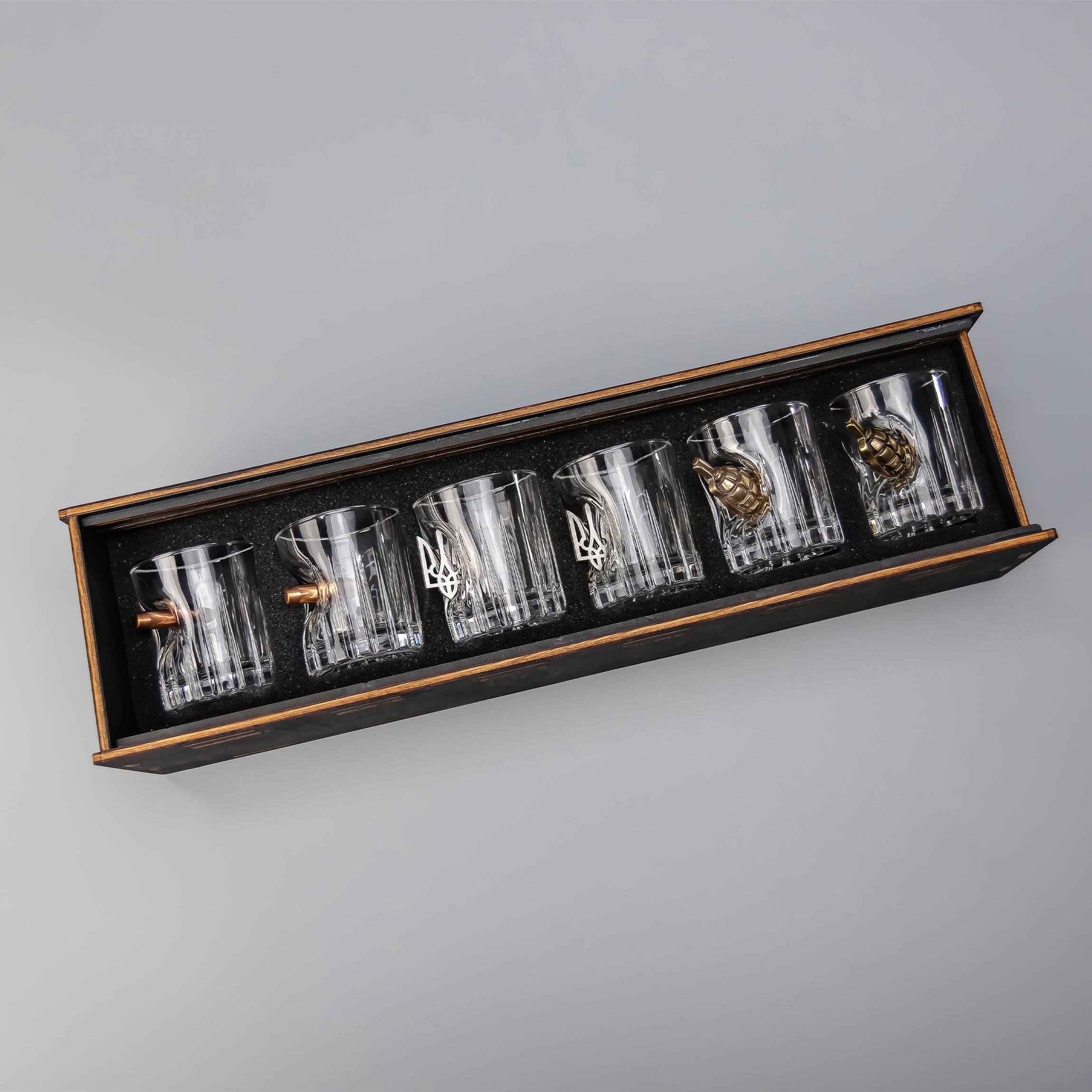 Набор полуграненых рюмок МИХ с упаковкой (24846794)