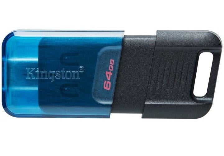 Флеш-память Kingston DT80M 64 Гб USB Type-C Черный с синим (11169218) Флеш-память Kingston DT80M 64 Гб USB Type-C Черный с синим (11169218)