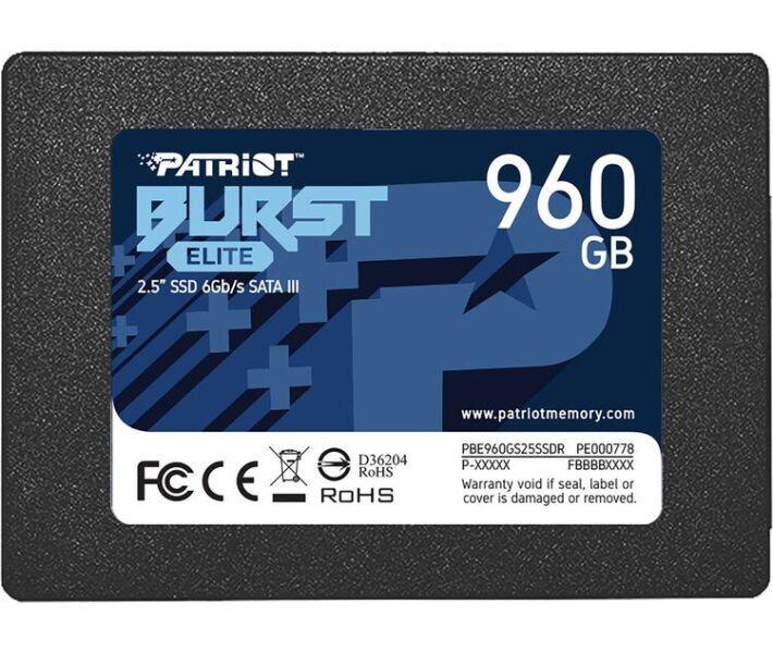 Твердотельный накопитель Patriot 960 Гб 3D NAND TLC (PBE960GS25SSDR)