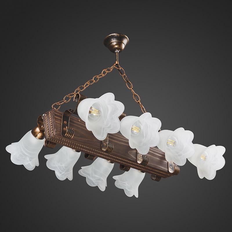 Люстра подвесная деревянная Light House DL-13398 Бронзовый