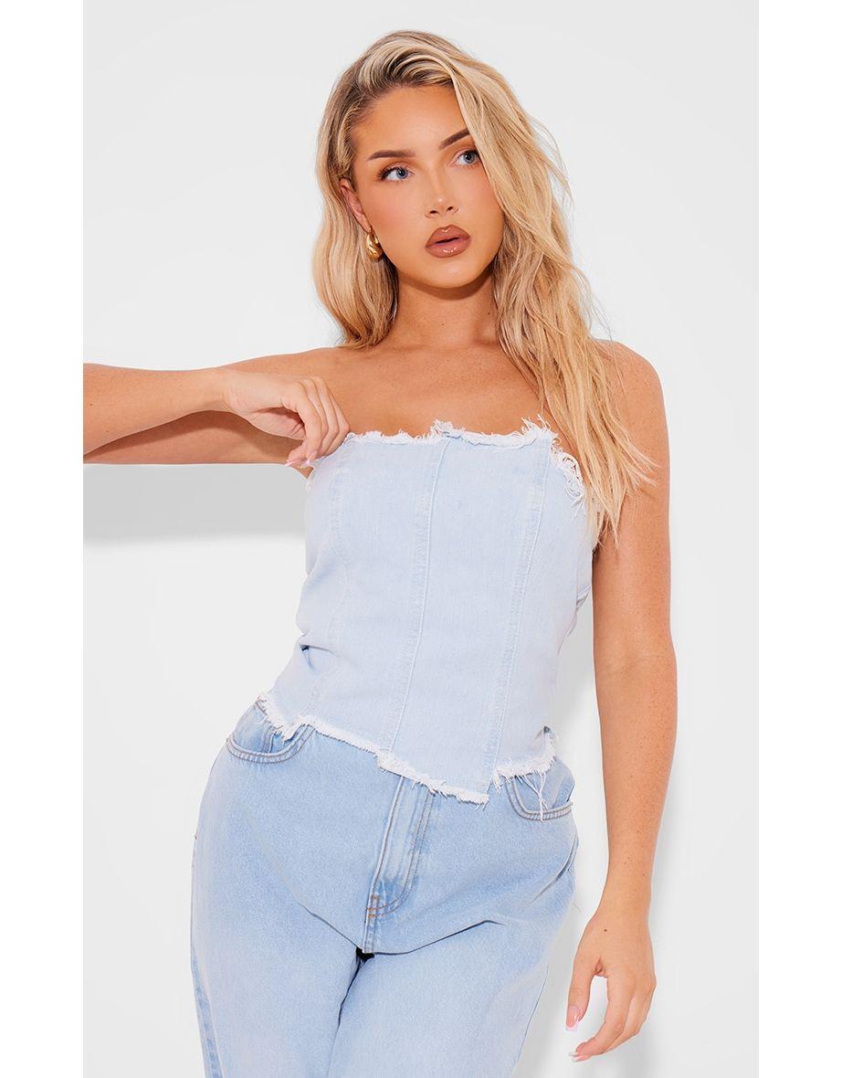 Топ Pretty Little Thing CNI3628 р. 44 Голубой (3331109412321)