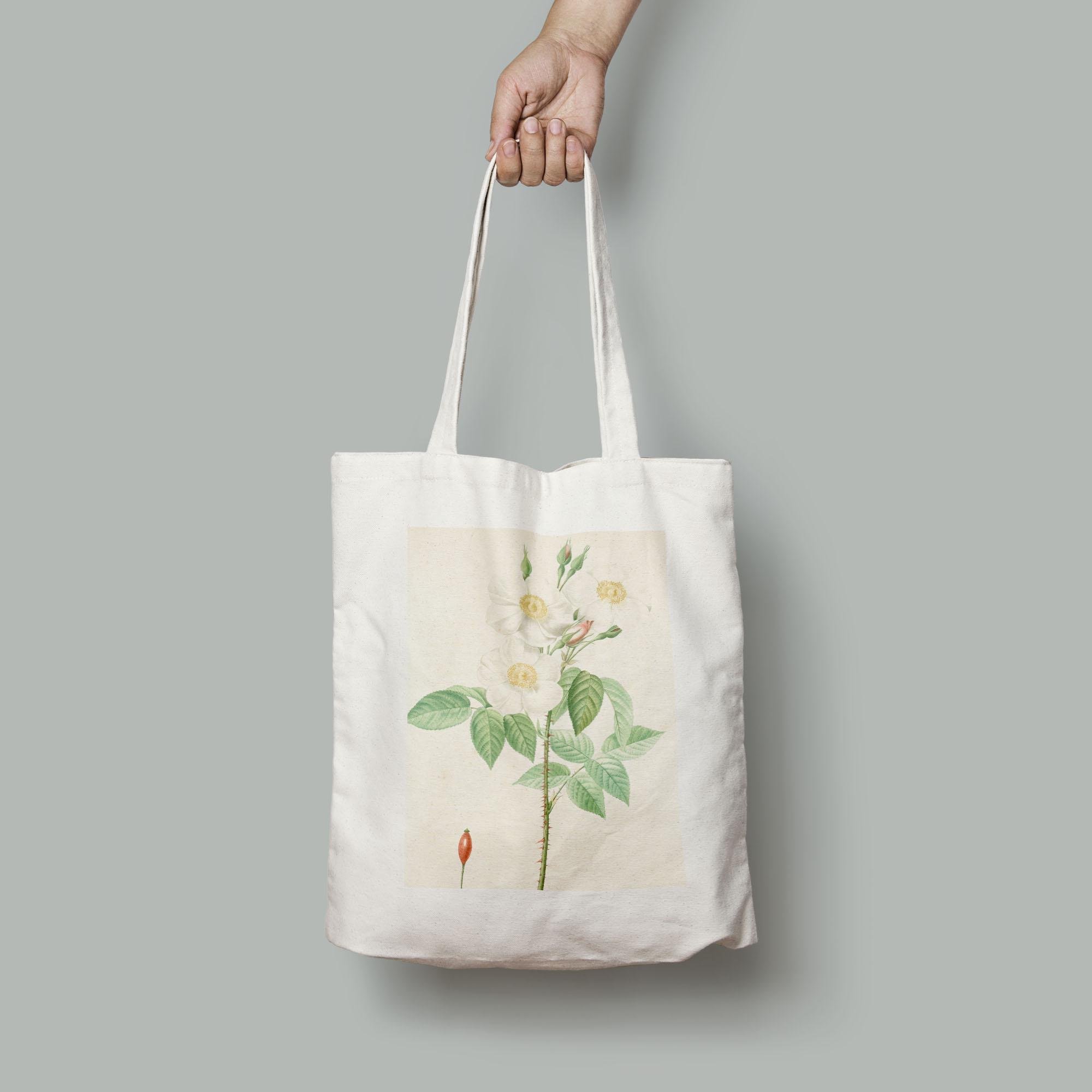 Эко-сумка Винтажный цветочный принт Дамасская роза шопер (Flowers1921012_Bag)