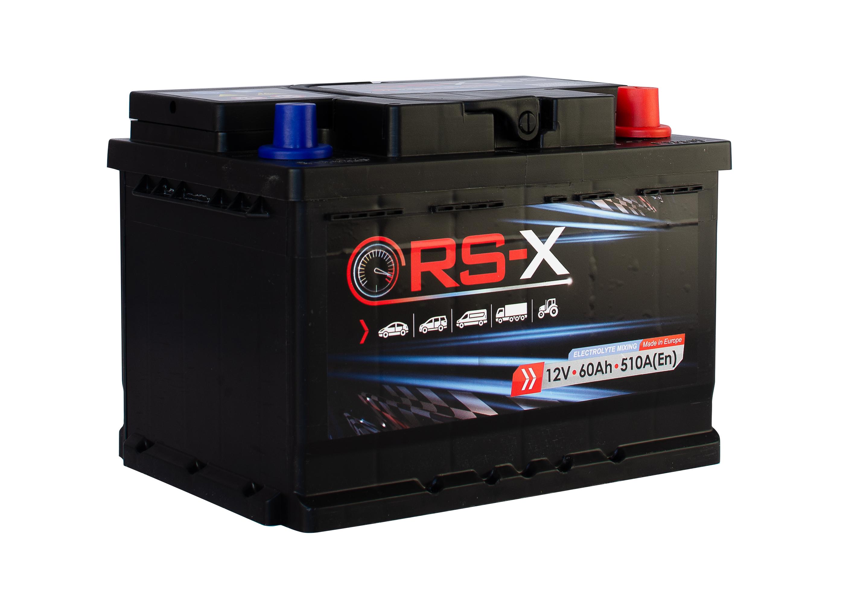 Аккумулятор RS-X 60 Ah/12V низкий 0 плюс справа