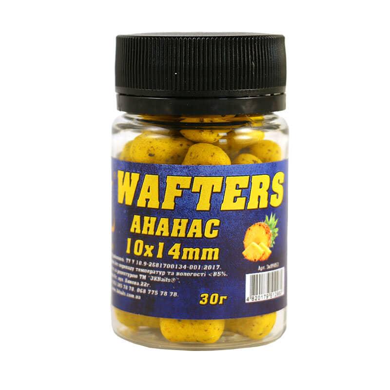 Бойл збалансований 3KBaits Wafters Ананас 10х14 мм 30 г (3KB1334) - фото 1