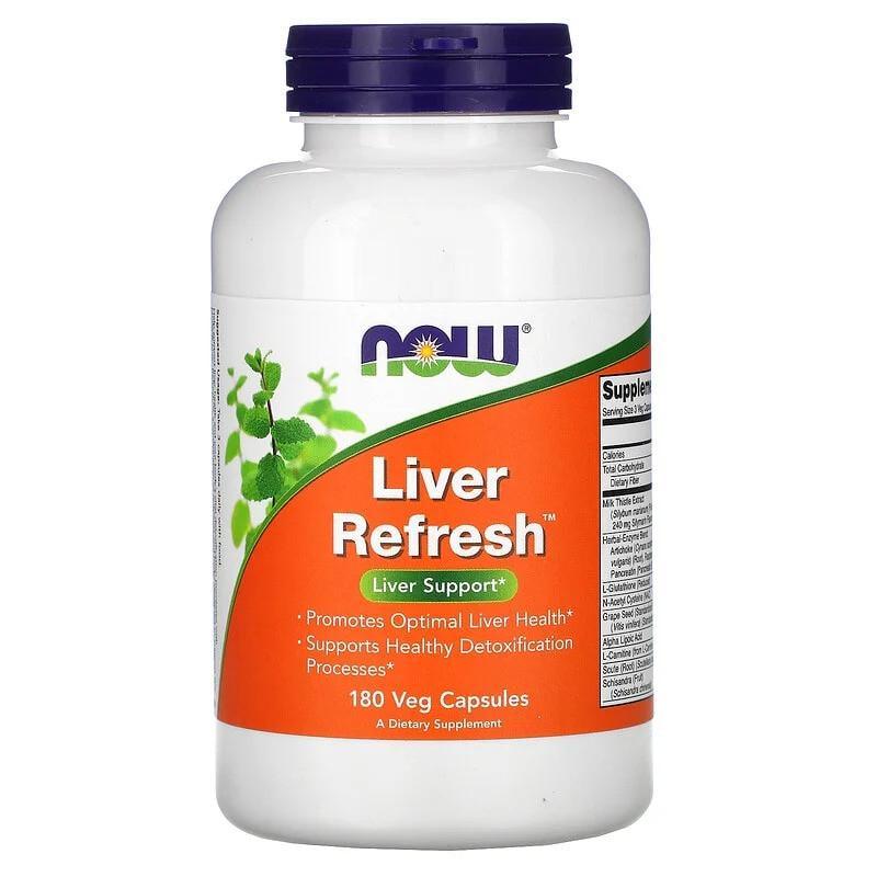 Растительный комплекс для поддержки печени Now Foods Liver Refresh 180 капс.
