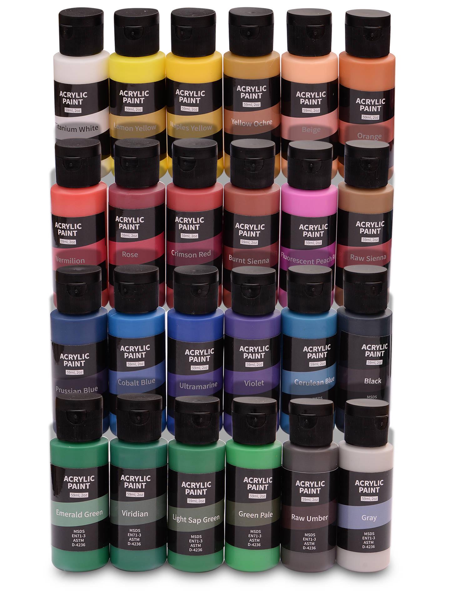 ᐉ Краски художественные/акриловые Acrylic Paint Set с бумагой для ...