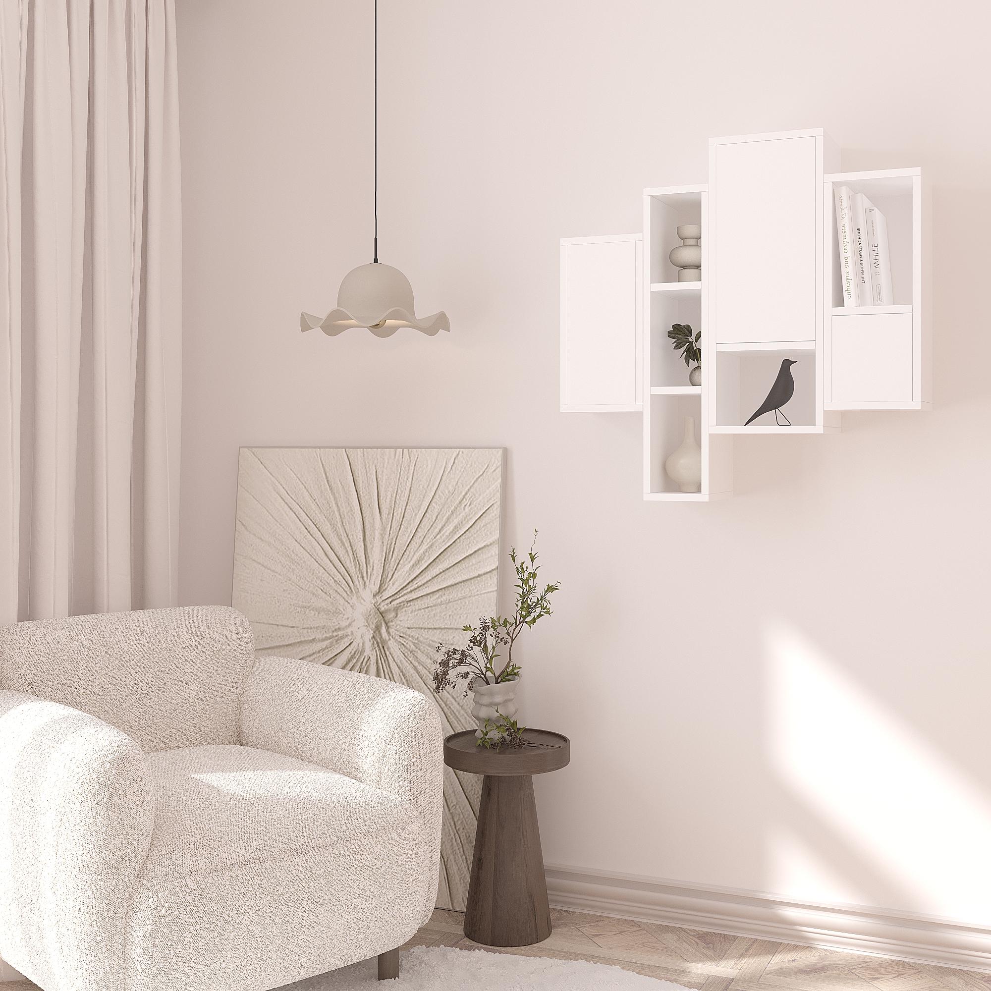 Полиця навісна настінна ПК-10 800х800х235 мм Білий