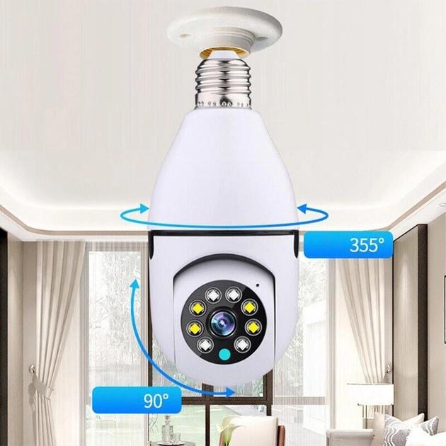 Камера відеоспостереження панорамна Smart Camera 2DUAL LENS LAMP на 360° з WIFI внутрішня (2134436757) - фото 3