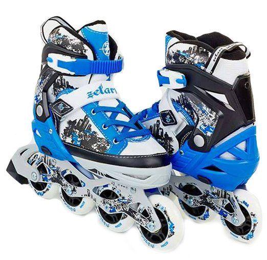 Роликовые коньки Z098 раздвижные р. 34-37 Синий/Черный (60363033)