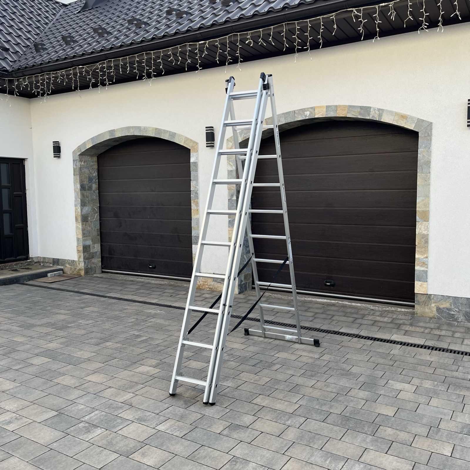 Драбина алюмінієва Higher універсальна розкладна 3х10 (10174481) - фото 11 Драбина алюмінієва Higher універсальна розкладна 3х10 (10174481) - фото 11