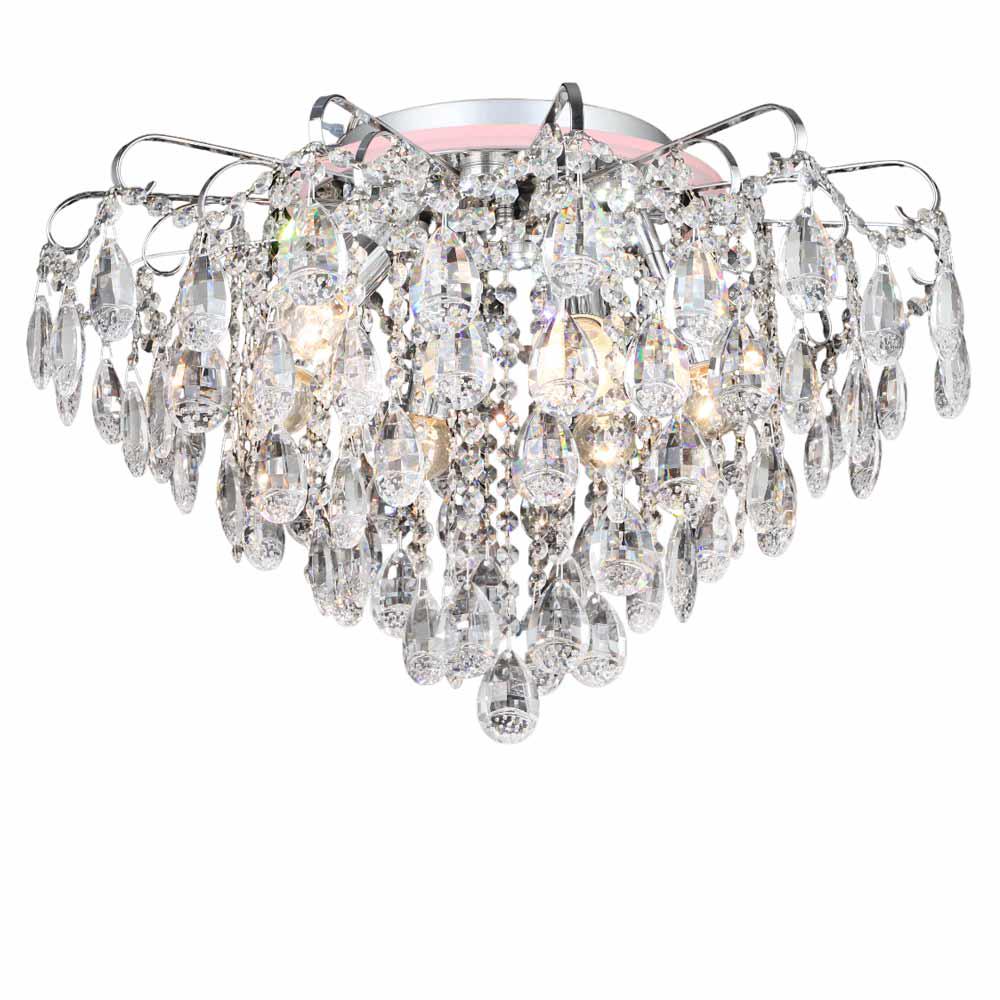 Люстра потолочная хрустальная с Led подсветкой Light House SRS-19226/6/6 Хром