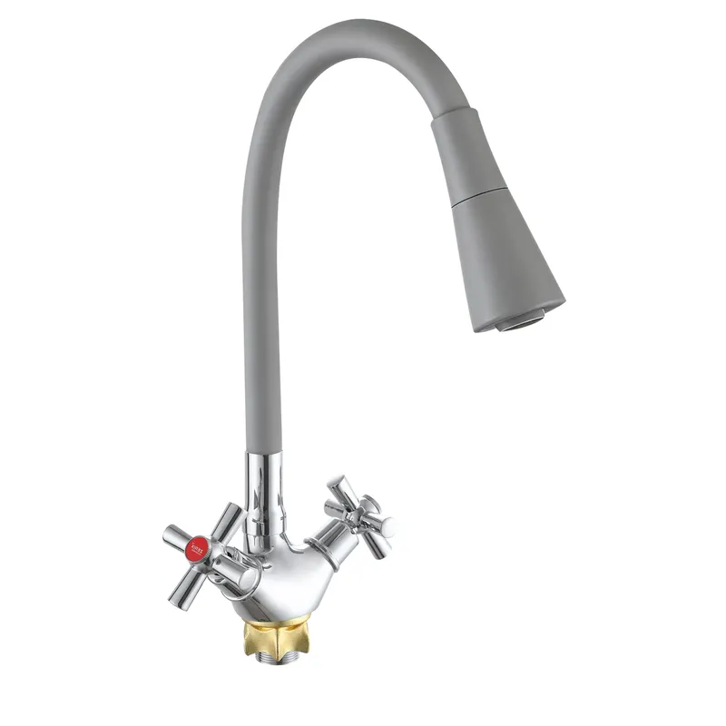 Смеситель для кухни Zerix TLT-722 гибкий высокий двухвентильный цинковый сплав Хром (b-ZX5990) Смеситель для кухни Zerix TLT-722 гибкий высокий двухвентильный цинковый сплав Хром (b-ZX5990)