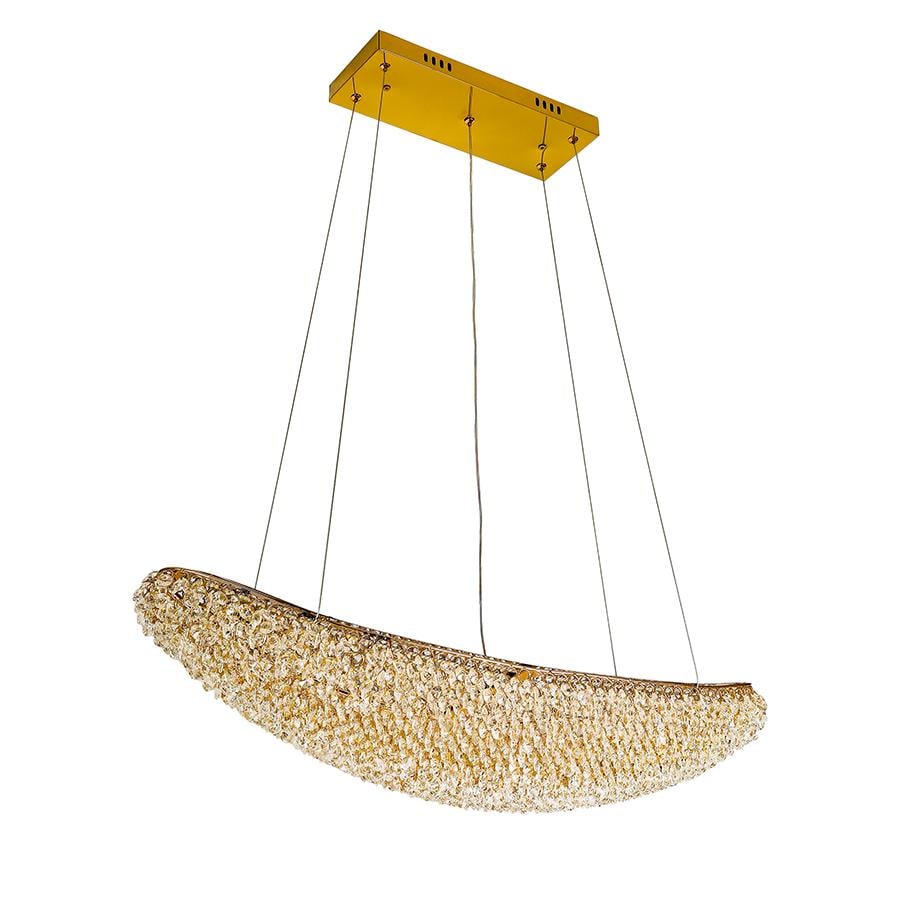 Люстра підвісна кришталева LED Levistella 7897208 GD світлодіодна Золотий (800)