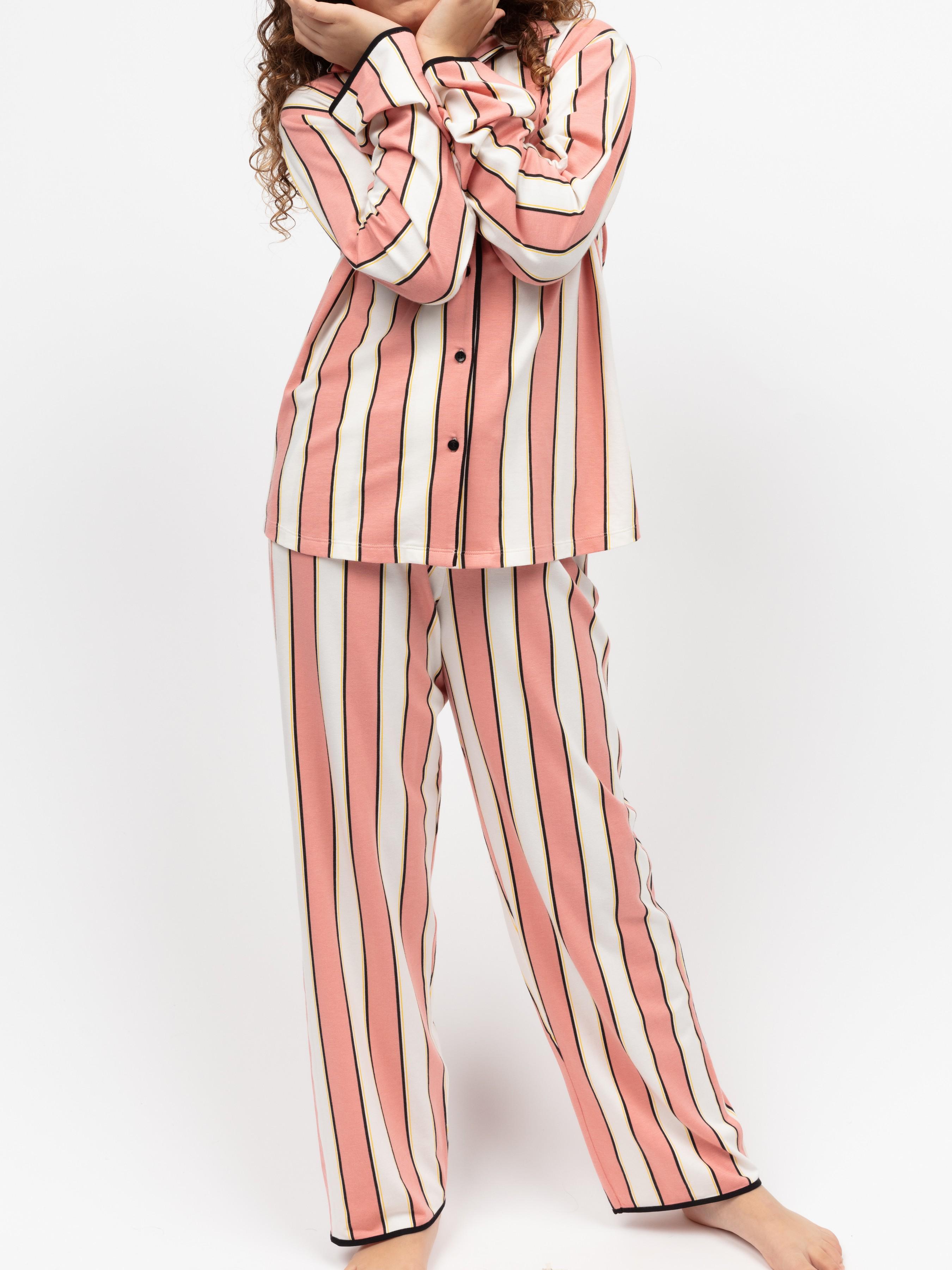 Пижама для девочки CYBERJAMMIES 7206STR 10-11 лет/146 см Розово-белый с полосатым принтом (5051877619074)