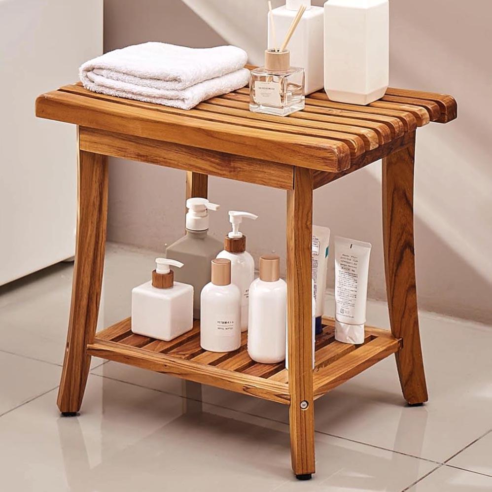 Табурет для ванной из дерева Ридисет Охра (ТВН-013704)