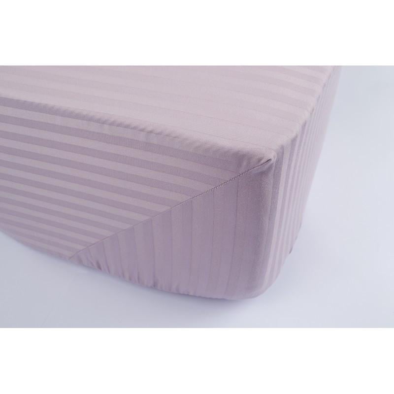 Простынь Lotus Отель Сатин Страйп 1х1 180х200х25 на резинке Лиловый (2000022179386)