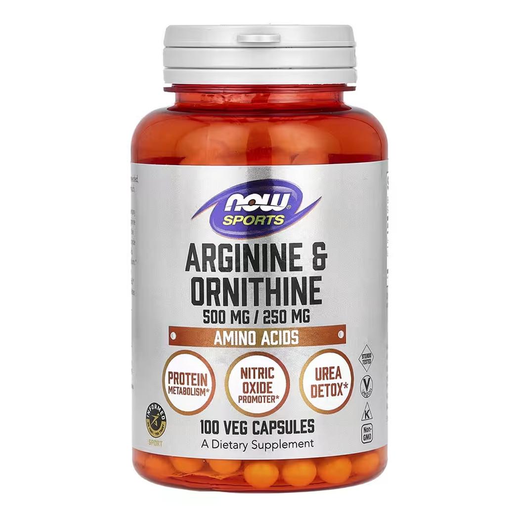 Аргинин и орнитин NOW Arginine & Ornithine 100 капс. (00049-01) Аргинин и орнитин NOW Arginine & Ornithine 100 капс. (00049-01)