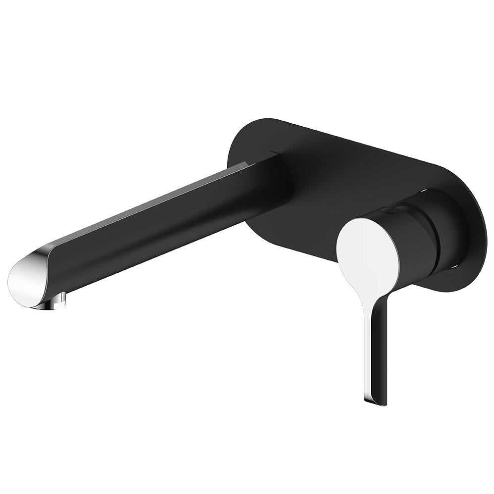 Смеситель для умывальника Gappo G1003-26 настенный однорычажный Черный/Хром (160814)