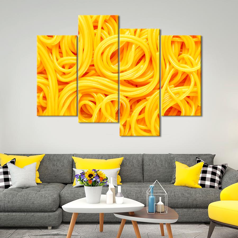 Настенний декор Итальянские золотистые спагетти 89x56 см (A477-4)